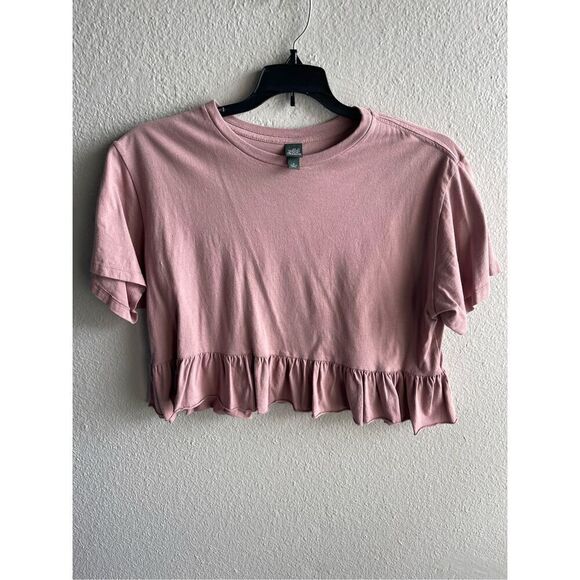💙Wild Fable Crop Ruffle Top - Picture 1 of 4